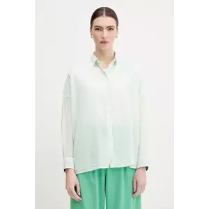 Pepe Jeans cămașă culoarea verde, cu guler clasic, relaxed, PL305100 imagine