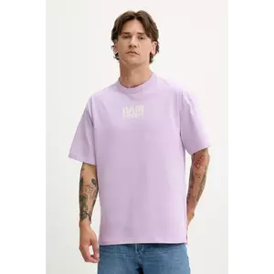 Karl Kani tricou din bumbac culoarea violet, cu imprimeu, PD00005334 imagine