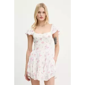 Hollister Co. rochie culoarea alb, mini, evazați, KI359-5241 imagine
