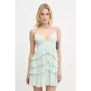 Hollister Co. rochie culoarea verde, mini, evazați, KI359-5152 imagine