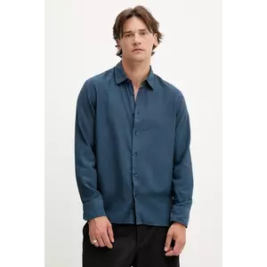 Rag & Bone cămașă culoarea bleumarin, cu guler clasic, regular, MBW25PA018PCML imagine