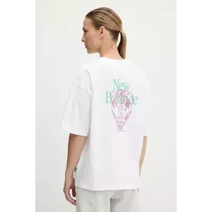 New Balance tricou din bumbac culoarea alb, WT51940WT imagine