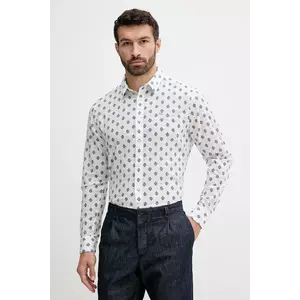 Pepe Jeans cămașă din bumbac culoarea alb, cu guler clasic, regular, PM309091 imagine