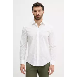 United Colors of Benetton cămașă din bumbac culoarea alb, cu guler clasic, regular, 5UBMUQ04A imagine