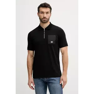 Karl Lagerfeld tricou polo culoarea negru, uni, 553235.745025 imagine