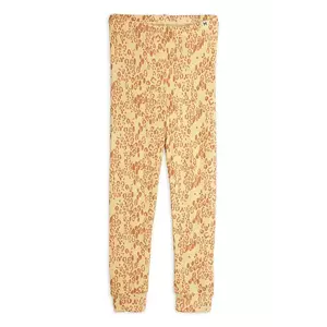 Mini Rodini leggins copii Mini leopard culoarea galben, cu imprimeu, 1100029513 imagine
