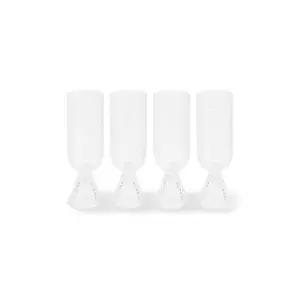 Pols Potten set de pahare de șampanie Rooftop 220 ml 4-pack culoarea transparent imagine