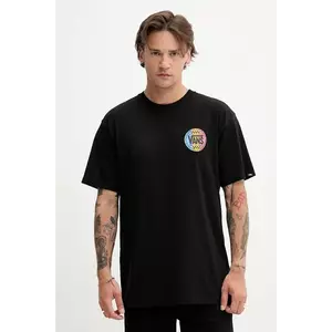 Vans tricou din bumbac culoarea negru, cu imprimeu, VN000M6RBLK1 imagine