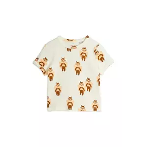 Mini Rodini tricou de bumbac pentru copii Bees culoarea bej, cu imprimeu, 2562013911 imagine