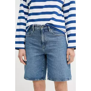 G-Star pantaloni scurți jeans uni, high waist, D26268-D436 imagine