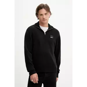 Karl Lagerfeld Jeans pulover de bumbac culoarea negru, light, cu turtleneck, A3M18002 imagine