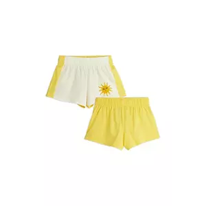 Mini Rodini pantaloni scurți din bumbac pentru copii Sun culoarea galben, cu imprimeu, 2563010911 imagine
