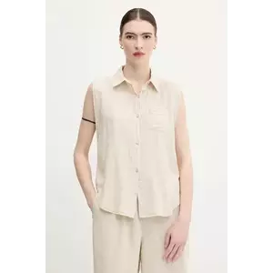 United Colors of Benetton cămașă culoarea bej, cu guler clasic, regular, 5ONVDQ0C1 imagine