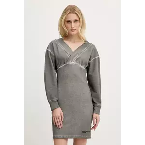 Karl Lagerfeld Jeans rochie culoarea gri, mini, mulată, A3W13012 imagine