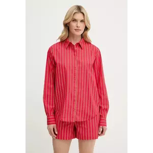 Silvian Heach cămașă din bumbac TANDAM culoarea roz, cu guler clasic, relaxed, GPP25446CA imagine