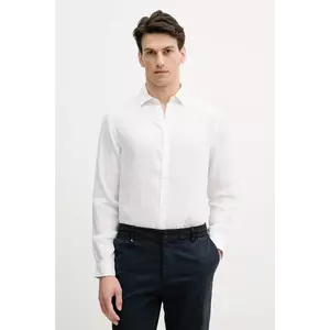 Sisley cămașă de in culoarea alb, regular, 5BKUSQ029 imagine