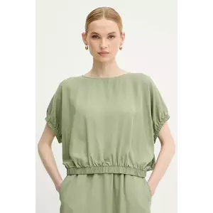 United Colors of Benetton bluză culoarea verde, uni, 5NPHDQ0C6 imagine