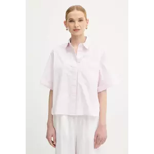United Colors of Benetton cămașă culoarea roz, cu guler clasic, regular, 5SZRDQ0C0 imagine