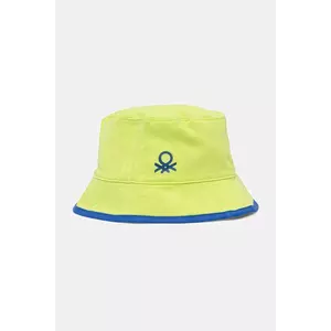 United Colors of Benetton pălărie reversibilă pentru copii culoarea verde, bumbac, 6YPLGA01G imagine