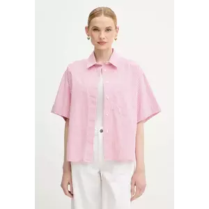 United Colors of Benetton cămașă culoarea roz, cu guler clasic, regular, 5SZRDQ0C0 imagine