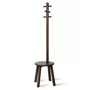Umbra cuier Pillar Stool and Coat Rack culoarea maro imagine