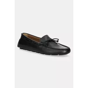 BOSS mocasini de piele Roxanne culoarea negru, cu toc plat, 50548639 imagine
