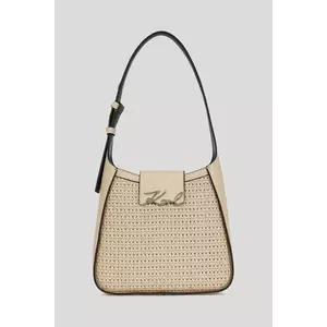 Karl Lagerfeld geantă de piele K/SIGNATURE culoarea bej, A3W30048 imagine