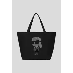 Karl Lagerfeld geantă IKON RHINESTONE culoarea negru, A3W50016 imagine
