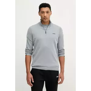 BOSS Green pulover de bumbac light, cu guler, 50541965 imagine