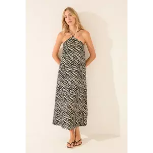 women'secret rochie culoarea negru, maxi, evazati, 5549953 imagine