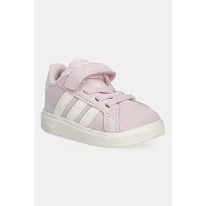 adidas sneakers de piele întoarsă pentru copii GRAND COURT 00s culoarea roz, JR0781 imagine