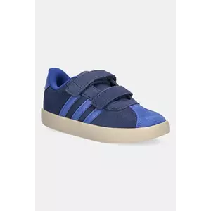 adidas sneakers de piele întoarsă pentru copii VL COURT 3.0 culoarea bleumarin, JP7876 imagine