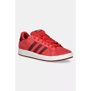 adidas sneakers de piele întoarsă pentru copii GRAND COURT 00s culoarea rosu, JQ5654 imagine