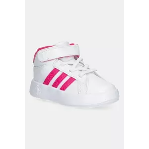 adidas sneakers pentru copii GRAND COURT MID culoarea alb, JS1682 imagine