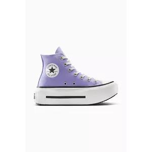 Converse teniși Chuck Taylor All Star Lift Double Stack culoarea violet, A15206C imagine