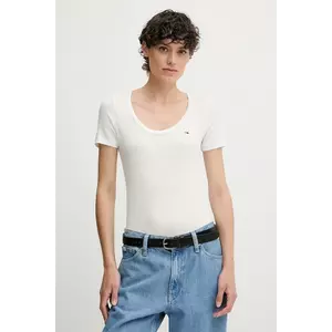 Tommy Jeans tricou culoarea alb, DW0DW20916 imagine