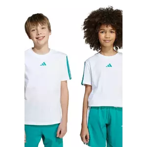 adidas tricou de bumbac pentru copii culoarea alb, cu imprimeu, JY4970 imagine