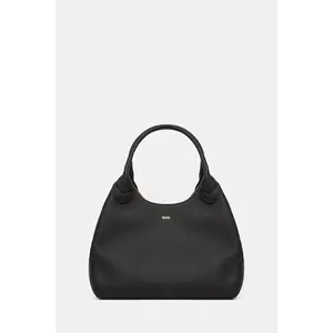 BOSS poșetă de piele culoarea negru, 50547732 imagine