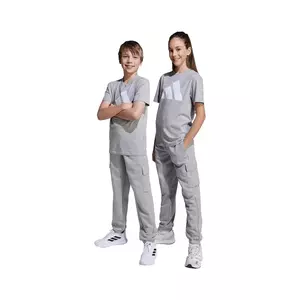 adidas pantaloni de trening pentru copii culoarea gri, melanj, JV9996 imagine