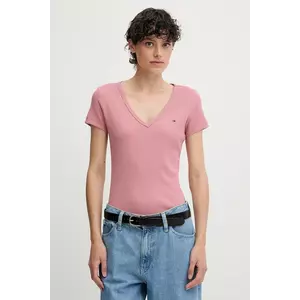 Tommy Jeans tricou culoarea galben, DW0DW17385 imagine