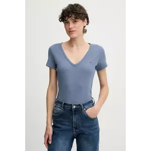 Tommy Jeans tricou culoarea galben, DW0DW17385 imagine