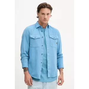 G-Star Raw camasa din bumbac culoarea verde, cu guler clasic, regular imagine