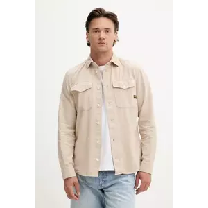 G-Star Raw camasa din bumbac culoarea verde, cu guler clasic, regular imagine