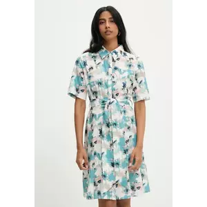 Answear Lab rochie din bumbac culoarea turcoaz, mini, evazati imagine