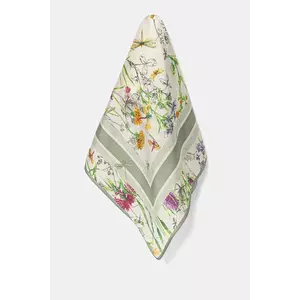 Answear Lab fular eșarfă de mătase culoarea turcoaz, modelator imagine