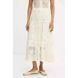 Answear Lab fustă culoarea bej, midi, evazati imagine