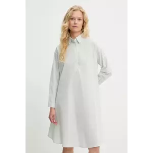 Answear Lab rochie din in culoarea verde, mini, oversize imagine