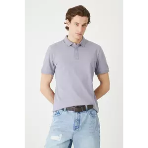 Medicine polo de bumbac culoarea violet, neted imagine