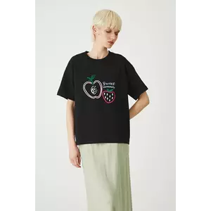 Medicine tricou din bumbac culoarea negru imagine