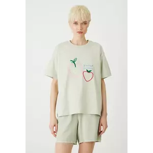 Medicine tricou din bumbac culoarea verde imagine
